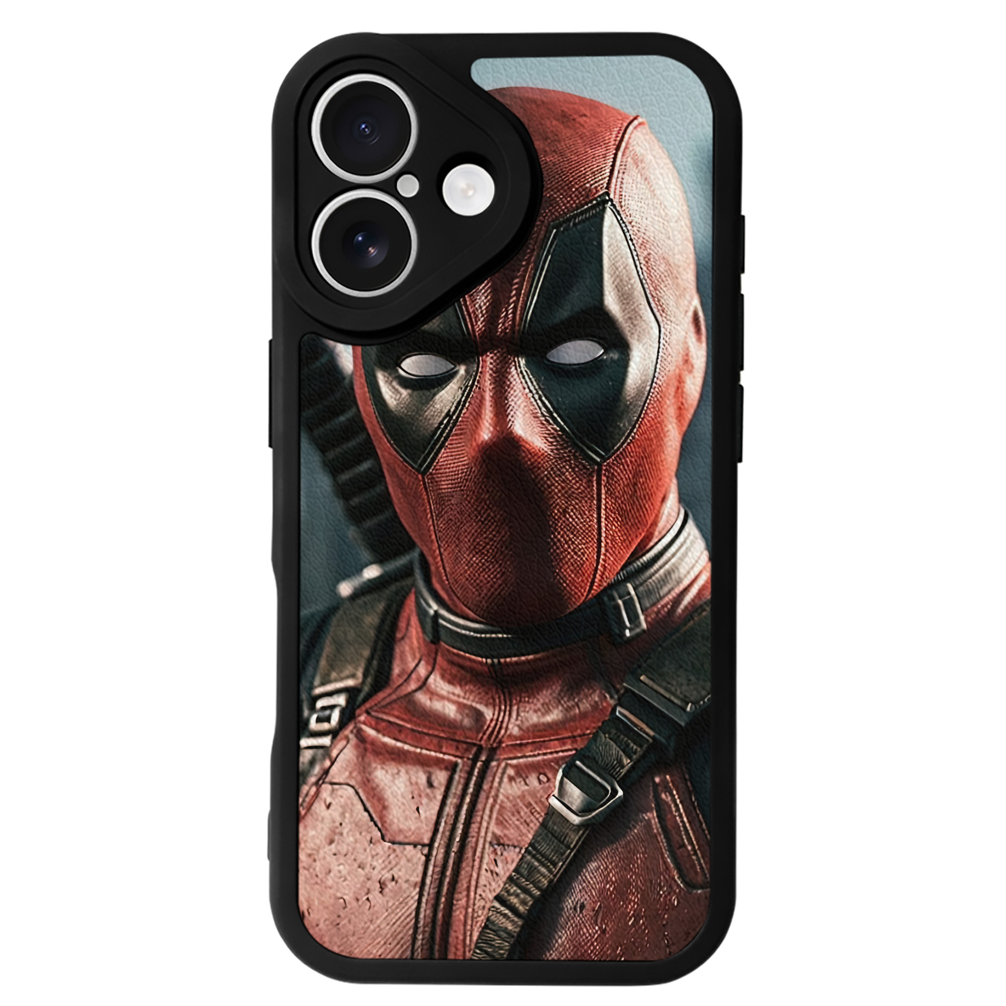 （画像用） Deadpool デッドプール 【iPhone 16シリーズ対応】シリコンスマホケース（レザー調） 材質：シリコン